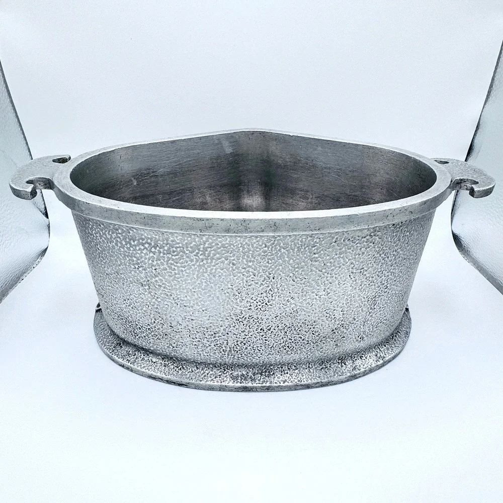 Vintage Guardian Service Pewter Aluminum Heart Shaped Bowl‎ w Handles